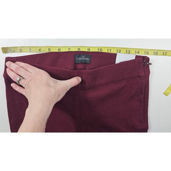 NWT WHBM the legging pants maroon ankle zip career business casual red stretch 4 - Picture 6 of 9